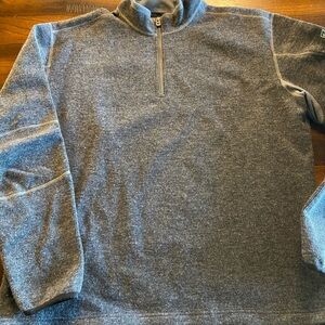 SOLD Kuhl Mens Thermokore Fleece Wool Blend Sweater Sz XXXL Gray Black Full Zip